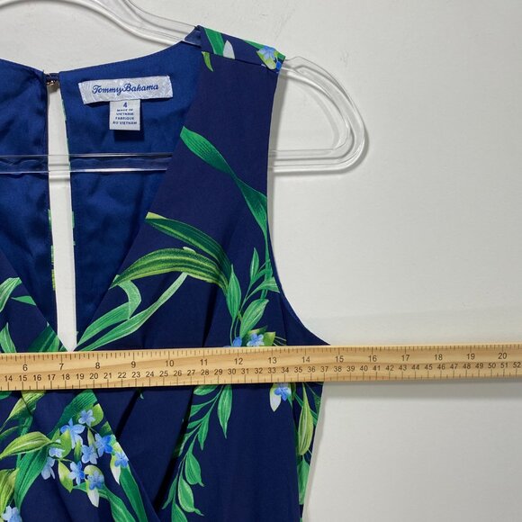 Tommy Bahama Jungle Jewels Chiffon Maxi Dress Womens 4 Tropical Flowy Party - Picture 7 of 7